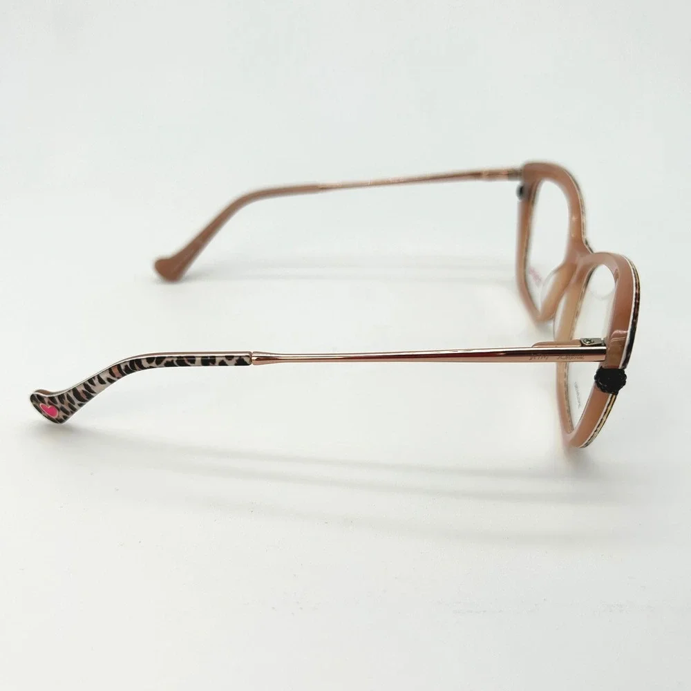 Womens Eyeglasses Frames Betsey Johnson Hunny Size 54-16-140 Leopard Print NEW